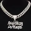 Pendentif Colliers Hommes Femmes Hip Hop Lettre Collier avec 13mm Chaîne Cubaine Hiphop Pendentifs Glacés Mode Punk Bijoux Cadeaux
