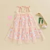 Robes de fille Little S 3 pièces de Pâques Cost Set Tutu Robe Bow Ear Bandand Bandon Toddler Girls Vêtements