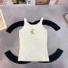 women tank tops designer vest fashion letter embroidery graphic knitwear round neck casual sleeveless shirt womens knit vests top