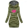 Casual Dresses Women Hoodies Dress Lips Printed Spring Autumn Fashion Long Sleeve Streetwear Hooded High-quality Female Pullover