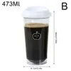 Water Bottles Cute Bottle For Coffee Juice Milk Tea Kawaii Plastic Cold Cups With Lid Straw Portable Reusable Drinking Bpa F B2q1