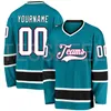 Est Nombre personalizado Hockey Jersey Trajes Equipo Tatuaje Chándal Con cuello en V Mangas largas Retro 3DPrint Jersey Harajuku Casual X9 240305