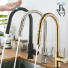 Küchenarmaturen 304 Edelstahl Smart Touch Waschbecken Wasserhahn Zugdüse