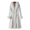 Chain Haining New Rabbit Integrated For Women's Spring And Autumn 2024 Fox Collar Real Fur Coat 739597