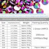 14400Pcs in Bulk Package Wholesale Flatback Clear Emerald Non fix Glitter Nail Rhinestones SS3-SS20 Nail decorations Y0020 240301