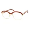 2024 Designer de luxe Designer de luxe masculin des lunettes de soleil pour femmes vintage femmes en bois hommes enveloppez des lunettes claires club gafas conduisant des lunettes rétro rondes Goggleskajia