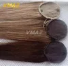 İnsan Düz At kuyruğu Saç 100g Doğal Olmayan Remy Saç Horsetail Sıkı Delik Klipsi Çekme Ponytails Saç Uzantıları 32912208681891