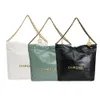 オンライン販売のためにXiaoxiang Lingge Gold Golin Garbage Shopping Bag Bag Tote Womens大容量クロスボディシングルショルダーチェーン