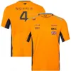 Heren T-shirts 2024 Seizoen Nieuwe F1 McLaren Team Jersey Mannen Kids Fans Zomer T-shirt Hoge Kwaliteit Mannelijke Ademende Korte mouw Kinderen Tee Tops
