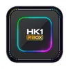 Vente en gros HK1 RBOX K8 Android 13 Décodeur TV RK3528 128 Go 64 Go 32 Go 16 Go 2.4G 5G WIFI 6 BT5.0 RVB Lumière 8K Décodage vidéo Lecteur multimédia TV BOX