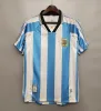 1978 1986 1998 Argentinas Retro Soccer Jersey Maradona 1996 2000 2001 2006 2010 Kempes Batistuta Riquelme Higuain Kun Aguero Caniggia Aimarフットボールシャツ