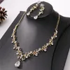 Set di gioielli da sposa di lusso Rhinestone Big Crysta Wedding Necklace Set Women Women