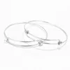 Bangle 2 stuks Rvs Verstelbare Draad Bedelarmband 58 63mm Voor DIY Sieraden Armbanden Maken Findings216j