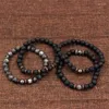 Charm Bracelets Men's Bracelet Natural Moonstone Bead Tibetan Buddha Chakra Lava Astigmatism Jewelry Gifts
