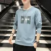 T-shirt a maniche lunghe da uomo 2024 Primavera Nuovo stile coreano Instagram Felpa allentata Camicia con fondo in cotone di marca alla moda