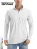 Tacvasen UPF 50 SUNUV Ochrona T-shirt Mens 14 Zip Pullover na świeżym powietrzu Pływanie wędrówki Performance UV TEE TEE TOPS 240301