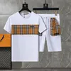 Summer Men and Womens Shorts Tracksuit Sets Short Sleeve 100% Cotton T Shirt Shorts Print Male Set Mens Brand Clothing