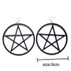 Dangle Chandelier Trendy akrylowe duże okrągłe pentagram kroplowe kolczyki dla kobiet Pink Circle Star Pendientes Punk Party Jewelry Prezent253f