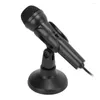 Microphones Microphone d'ordinateur 3.5mm filaire Plug and Play Anti-interférence large compatibilité PC Microphone