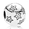 Lose Edelsteine Original Blütenblätter der Liebe Magic Sky Globe Twinkle Star Clip Charm Bead passend für 925 Sterling Silber Armbandschmuck