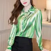Women's Blouses Clothing Hand-Painted Printed Shirt Loose Korean Spring Autumn Turn-down Collar Commute Stylish Single-breasted Blouse
