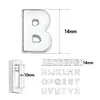 1300pc lot 10mm Plain Slide lettre A-Z couleur argent chrome bricolage charmes alphabet anglais adapté pour 10MM bracelet en cuir porte-clés269M