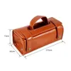 Cosmetic Bags & Cases Brown PU Leather Men's Pouch Fashion Waterproof Shaving Brush Razor Travel Toiletry Bag309U
