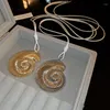 Anhänger Halsketten Leichte Luxus Metall Conch Halskette Für Frauen Übertrieben Elegant Party Schmuck