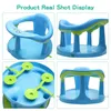 Baby Bath Seat Portable Safety Anti Slip Born duschstol med ryggstöd Sugkoppar Baby Care Bathing Seat Tvättleksaker 240228