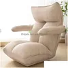 Cushion/Decorative Pillow Modern Tatami Single Foldable Adjustable Armrest Bedroom Stylish Sofa Balcony Bay Design Backrest Chair Se Dhcoy