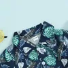 Conjuntos de roupas crianças bebê meninos shorts conjunto manga curta camisa estampada com roupa de verão infantil