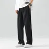 Casual Suit Pants Light Thin Korean Mens rakt löst halvbratt Sweatpants Soft Wide Long Long Baggy byxor 240309