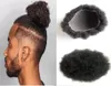 アフロ・カーリー・フル・レースの男性Toupee 6mm curly swiss mens toupee for黒人男性の交換システム