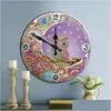 Diamant Peinture Nouveaux Produits 5D Tin Diamant Peinture Horloge Hibou Broderie Image De Strass Accueil Décoration Murale Avec Diamants 201201 Dhzbt