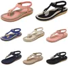 2024 Summer Women Shoes Sandaler Low Heels Mesh Surface Leisure Mom Black White Large Size 35-42 J24 GAI