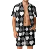 Casino Fun Carte da poker Set di camicie Stampa 3D Uomo Moda casual Camicie a maniche corte Pantaloncini da spiaggia oversize Abiti hawaiani Vestiti 240228