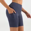 Ll mulheres yoga calças de ciclismo cintura alta emagrecimento apertado calças esportivas nude sensação hip levantamento fitness split shorts