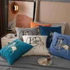 Pillow Case Chenille Cushion Cover 45*45cm Horse Embroidered Jacquard Case Home Decorative Letter case Office Sofa Cover T240309