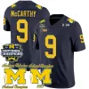 COSTOM 2024 Campeões Nacionais NCAA College Football Jerseys Mccarthy Corum Wilson Edwards Denegal Brady Tuttle Warren Bell Personalizado Costurado Homens Criança