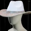 Berets Bejeweled Hat Cowboy For Bachelorette Party Cap Actor Actress Night Club Bar