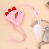 Cat Costumes Hat Toy Teaser Stick Indoor Exercise Toys Head Wearing Kitten Cotton Costume Cats Teasing