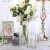 Vases 24 Pcs Glass Cylinder Vases Hurricane Vase Bulk for Centerpieces Flower Vase for Floating Candle Tall Glass Pillar Candle Holder L240309