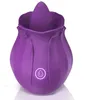 Purple Rose G-spot Vibrator Clitoris Tongvibrator Tepelzuiger Orale Lik Clitorisstimulatie Krachtige vibrators voor dames1659013