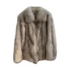 "Divine Girl" Shining Finland Full Skin Fox Grass Medium Long Fur Coat Girl 370002