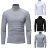 Pulls pour hommes Automne Slim Fit Turtleneck Pulls Solide Couleur Manches longues Tops Pull Chaud Stretch Knitwear Pull Vêtements pour homme