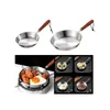 Pannor rostfritt stål stekpanna kök köksredskap ergonomiskt handtag matlagningsägg