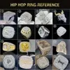 Groothandel 14k 18k Vvs Moissanite Cubaanse Link Ringen Hip Hop Stijl 925 Zilver Iced Out Diamond Zespuntige kruis Ring Sieraden Mannen