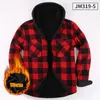 Herbst- und Wintermänner plus Fleece-verdicktes rotes Plaid draußen tragen langärmeliges Hemd, US-Code bügelfrei, lässig 240305