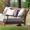 Meubles de camping balançoire extérieure loisirs chaise suspendue lit de soleil pivotant en bois massif avec coussin doux