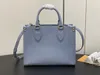 M46840 Kleine Handtasche Top Qualität Neue Damen Tasche Rindsleder Geprägt Blau Umhängetasche Handtasche